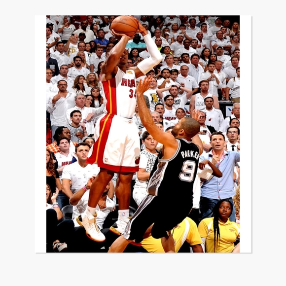 NEW!💯 RAY ALLEN MIAMI HEAT🔥GAME WINNING NBA 2013 FINALS SHOT VS SPURS GAME 6🔥 - Picture 1 of 4